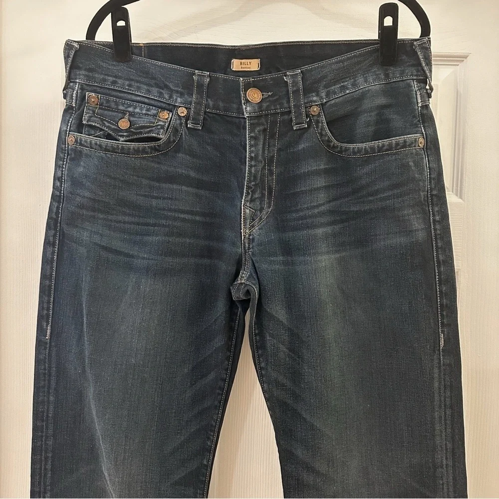 True Religion Billy With Flap Bootcut Jeans Blue Vintage sz 34